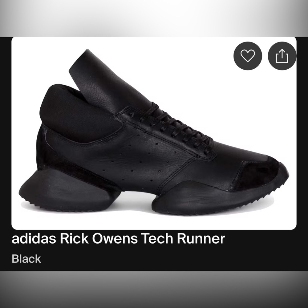 Rick Owens Black Sneakers Sleek Minimalist Design
